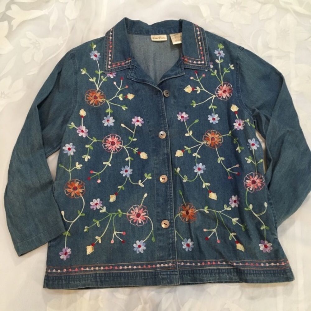 Vintage Bobbie Brooks Embroidered Denim Jacket - Picture 5 of 5